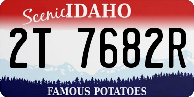 ID license plate 2T7682R