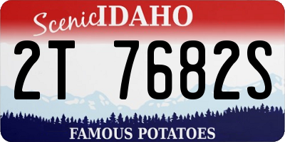 ID license plate 2T7682S