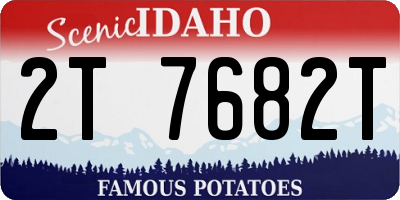 ID license plate 2T7682T
