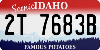 ID license plate 2T7683B