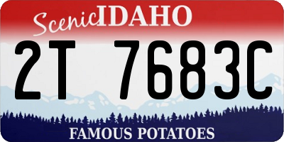 ID license plate 2T7683C