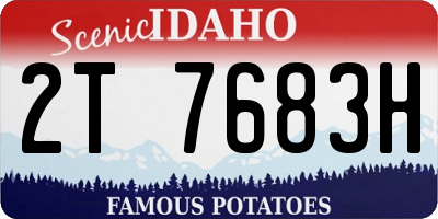 ID license plate 2T7683H