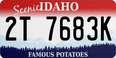 ID license plate 2T7683K