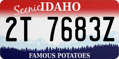 ID license plate 2T7683Z