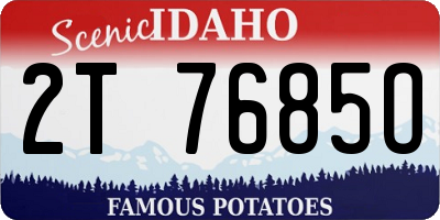 ID license plate 2T7685O