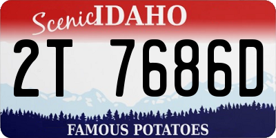 ID license plate 2T7686D