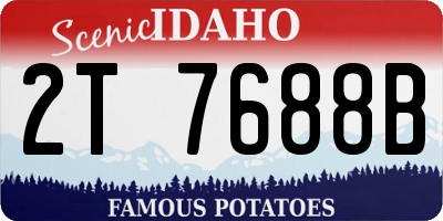 ID license plate 2T7688B