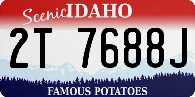 ID license plate 2T7688J