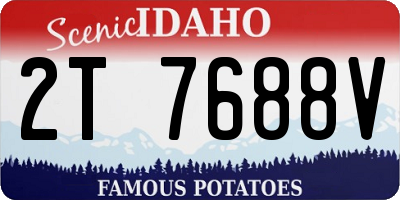 ID license plate 2T7688V