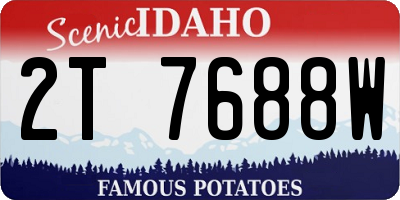ID license plate 2T7688W