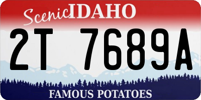 ID license plate 2T7689A