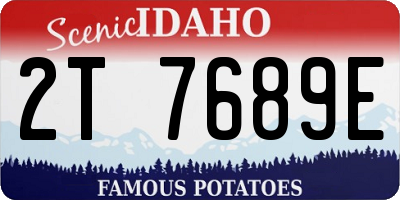 ID license plate 2T7689E