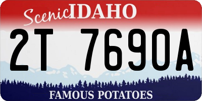 ID license plate 2T7690A