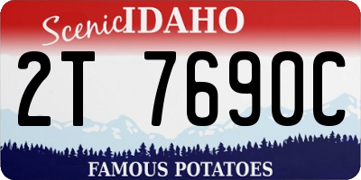 ID license plate 2T7690C