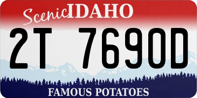 ID license plate 2T7690D