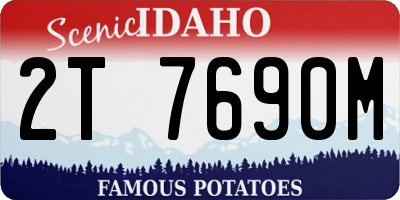 ID license plate 2T7690M