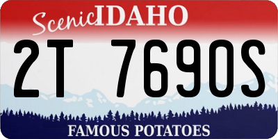 ID license plate 2T7690S