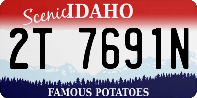 ID license plate 2T7691N