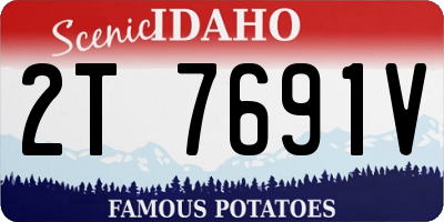 ID license plate 2T7691V