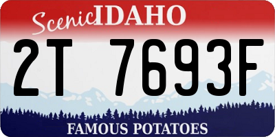 ID license plate 2T7693F