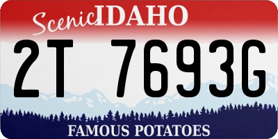 ID license plate 2T7693G