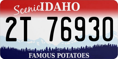 ID license plate 2T7693O