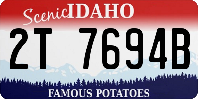 ID license plate 2T7694B