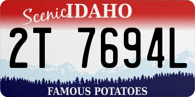 ID license plate 2T7694L
