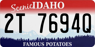 ID license plate 2T7694Q