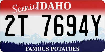 ID license plate 2T7694Y