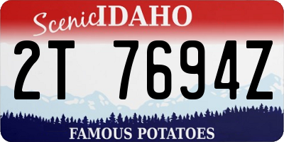 ID license plate 2T7694Z