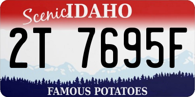 ID license plate 2T7695F