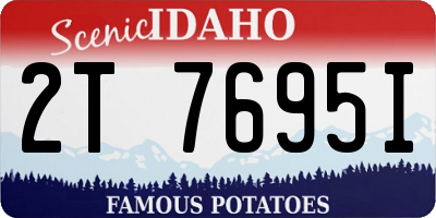 ID license plate 2T7695I