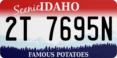 ID license plate 2T7695N