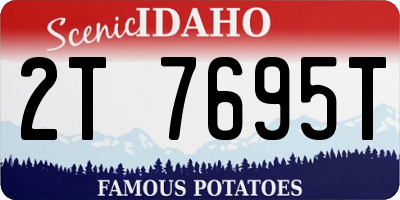 ID license plate 2T7695T