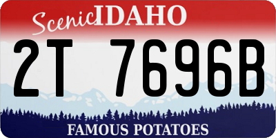 ID license plate 2T7696B