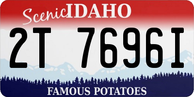 ID license plate 2T7696I