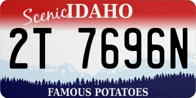 ID license plate 2T7696N