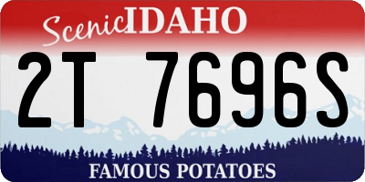 ID license plate 2T7696S