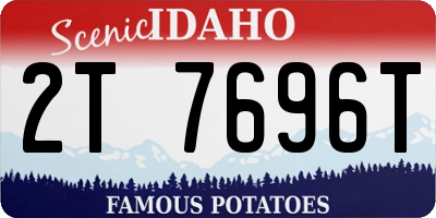 ID license plate 2T7696T