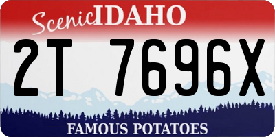 ID license plate 2T7696X