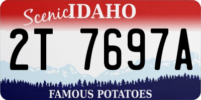 ID license plate 2T7697A