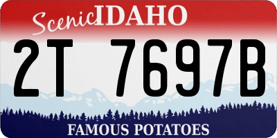 ID license plate 2T7697B