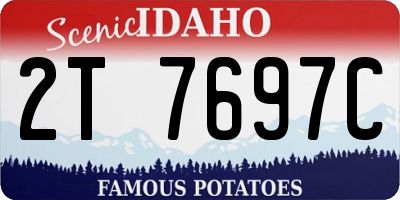 ID license plate 2T7697C