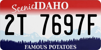 ID license plate 2T7697F