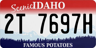 ID license plate 2T7697H