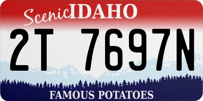ID license plate 2T7697N