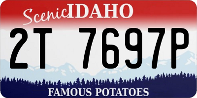 ID license plate 2T7697P