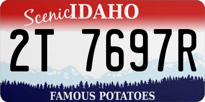 ID license plate 2T7697R