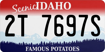ID license plate 2T7697S